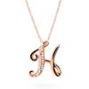 Подарок из Нью-Йорка Ожерелье с буквой H Alphabet 18K розовое золото обработанное серебро 925 пробы металл гипоаллергенный женский женский