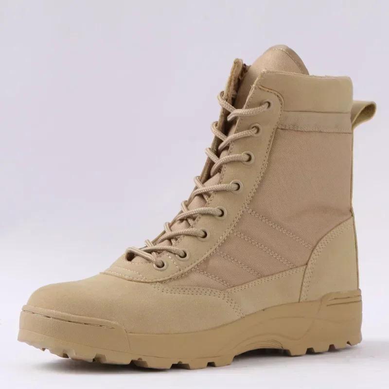 Fashion Tactical Boots Men Boots Special Force Desert Combat Boot Outdoor Hiking Boots Ankle Shoes Men Work Safty Shoes