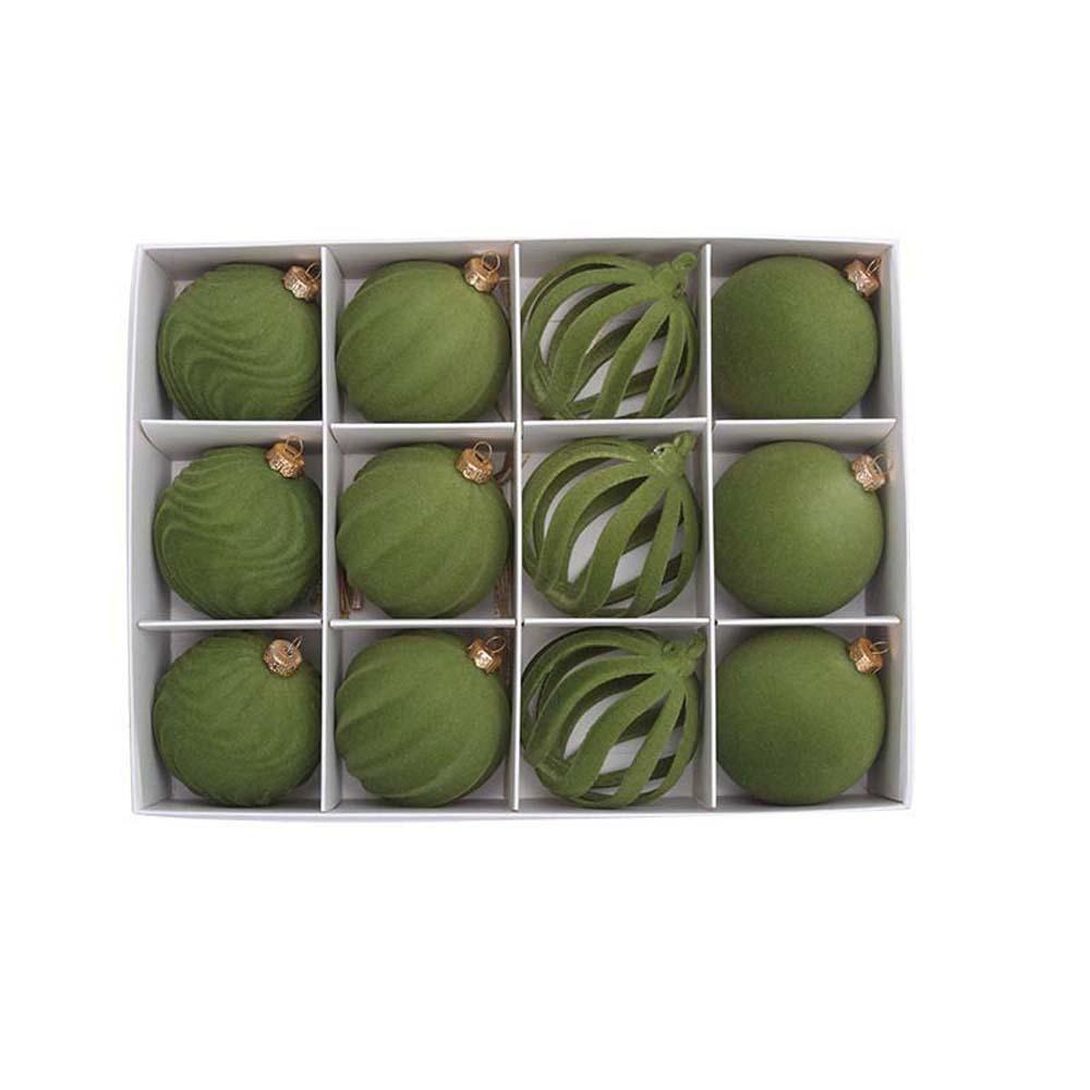 12pcs Plastic Christmas Ornaments Shatterproof Xmas Tree Hanging Balls New Year Celebration