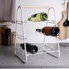 White Metal Wine Rack 9 Bottles