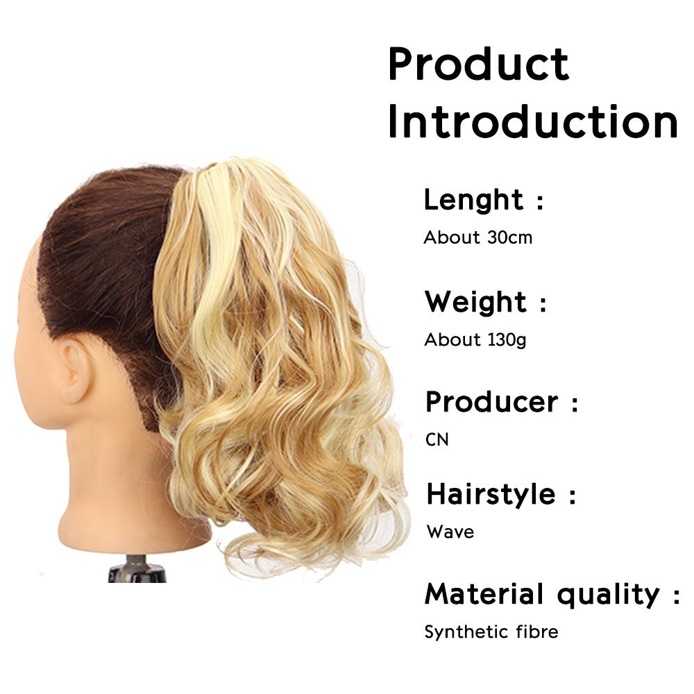 LISI HAIR Синтетические короткие волнистые зажимы для волос в хвосте, наращивание хвоста, 12 дюймов, светлый конский хвост для женщин, повседневная вечеринка