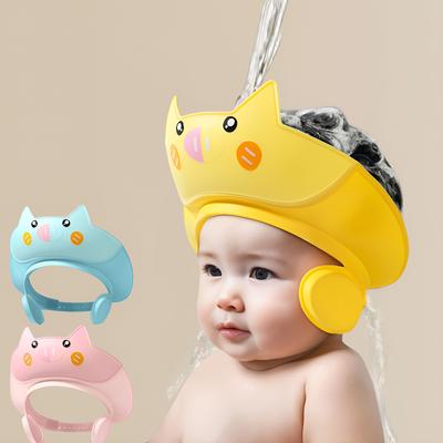 Козырек для мытья головы для детей, Шапочка для душа для детей, Шляпа-козырек для защиты глаз и ушей для детей 0-9 лет, Милая форма делает купание ребенка более веселым