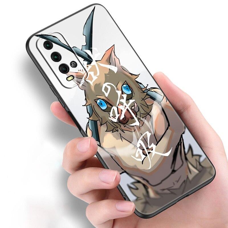 Anime Demon Slayer Inosuke Silicone Phone Case For Xiaomi Redmi Note 11 10 9 8 Pro 11T 10T 10S 9S 8T 9 9A 9C 9T Black Soft Cover