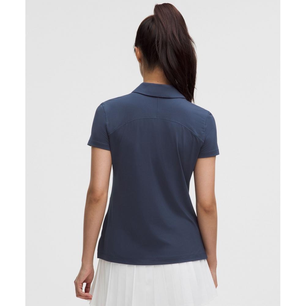 Lululemon Поло с коротким рукавом Quick Dry Прямой подол *Логотип Clbl