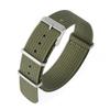 NATO One-Piece Nylon Canvas Watch Strap - Fine Woven Solid Color, 18/20/22mm