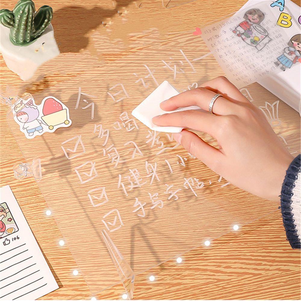 Decorate Erasable Clear Whiteboard Pen Writing Note Acrylic Message Board