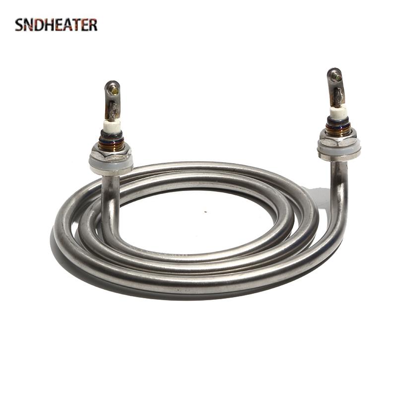SNDHEATER 220В 380В Электрический ТЭН для нагрева воды 140x30мм Кольцевая круглая нагревательная спираль Резьба M12 Нержавеющая сталь 201/304 3 кВт 4 кВт