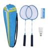 2PCS Badminton Rackets for Adults Teens Iron Alloy Anti Slip Badminton Rackets Set with Nylon