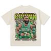 Винтажная хлопковая футболка с коротким рукавом и принтом Jaylen Brown Boston, Топ для спортивных тренировок фаната баскетбола, Летние футболки для мужчин и женщин