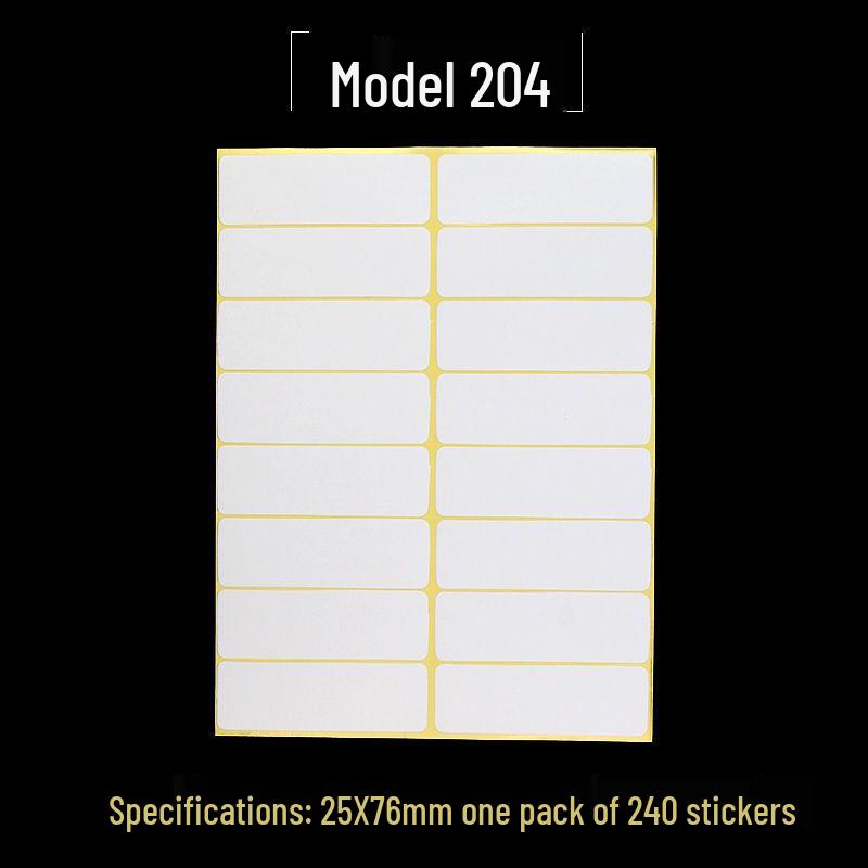 A5 Self-Adhesive Blank Label Stickers for Printing and Handwriting - White Name and Number Stickers