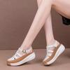 Trendy Colored Sandals 2024 Summer New Hollow Breathable Slope Heel Soft Sole Sports Women's Sandals Luxury Women Designers