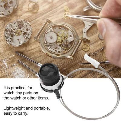 Инструмент для ремонта с повязкой на голову для часовщиков, увеличительное стекло для глаз, лупа-петля, монокулярное увеличительное стекло