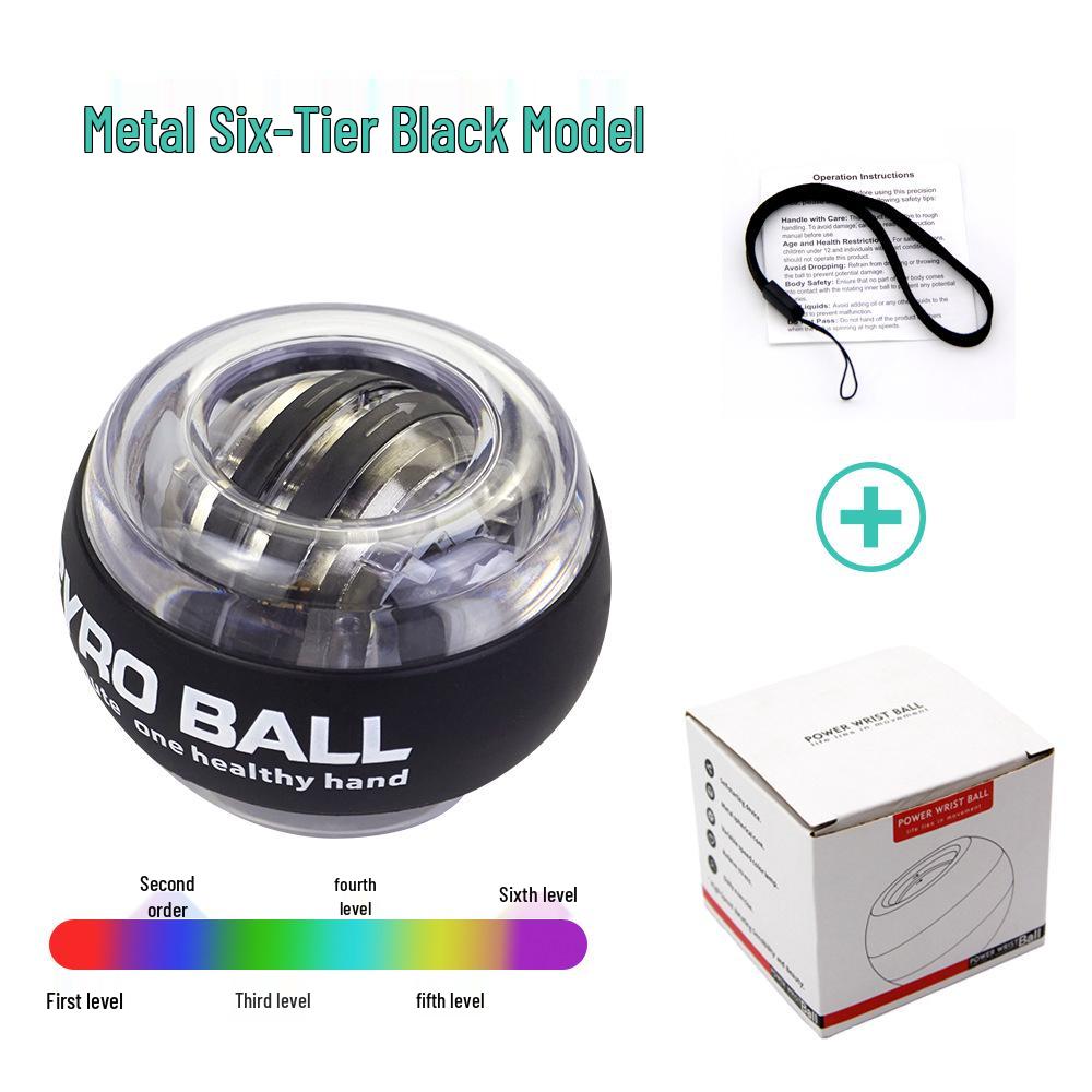 Светящийся фитнес-гироскоп: Кистевой и предплечевой тренажер - Ослепительный платиновый хват