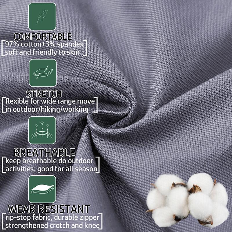 Мужские тактические военные брюки с множеством карманов, эластичные брюки карго, повседневные, 97% хлопок, для активного отдыха, походов, работы