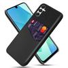 For Samsung Galaxy A17 5G/A17 4G Case PU Leather Cloth Texture Hard PC Phone Cover with Card Holder