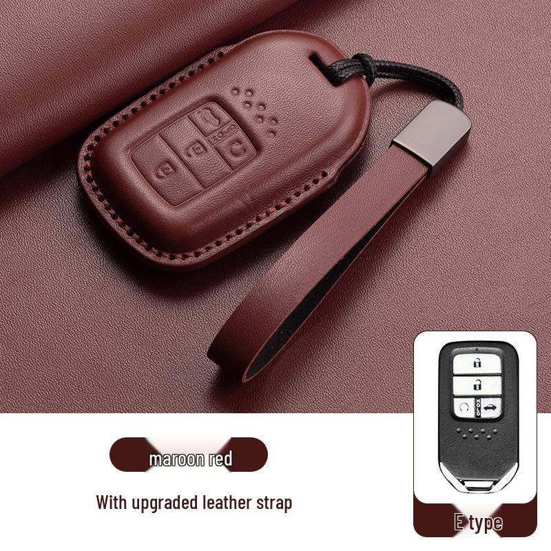 Stylish Key Cover for Eleventh Gen Civic, New CR-V, Accord, XR-V, Crown, HR-V, Xingge, and Haoying - Brown