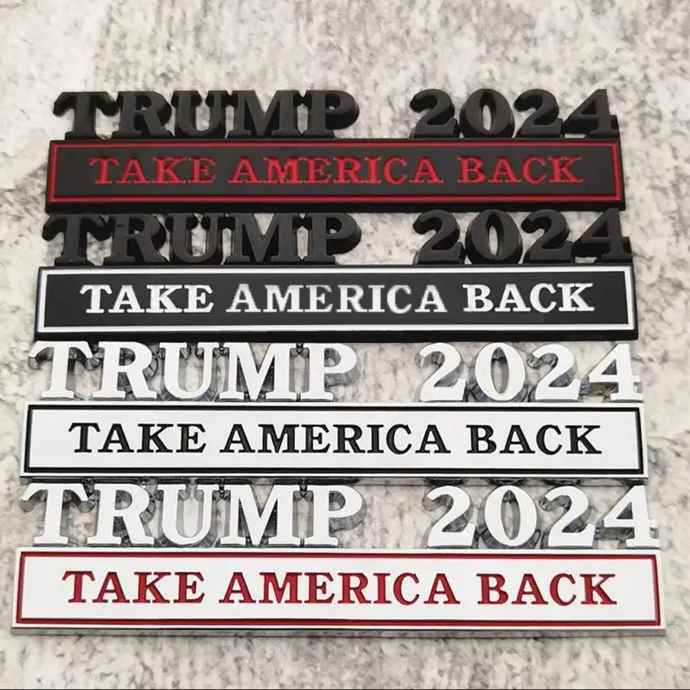 1Pc Car Stickers Trump 2025 Take America Back Car Body Emblem Badge Decor Decal Universal Auto Exterior Styling Accessories
