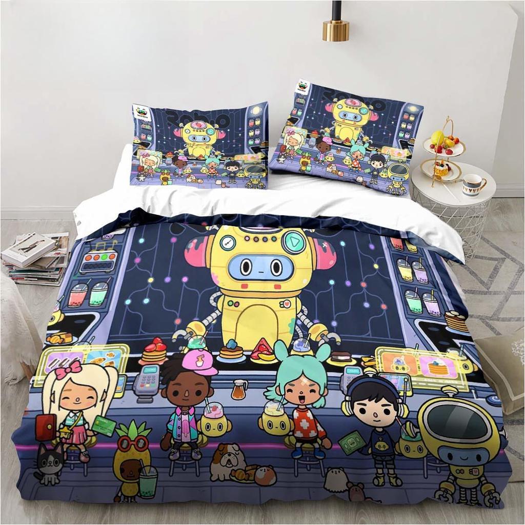 Новый игровой комплект постельного белья Toca Life World Excavator Sheet King Twin Double Child Bedding Set Mircofiber или Polyester Bedding Cover Set