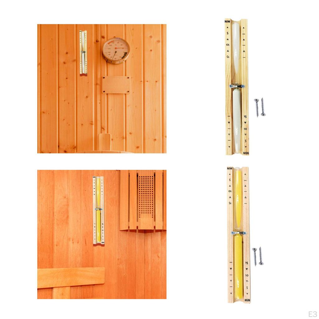 Sauna 15 Minutes Hourglass Sand Timer Accurate Time Management Min Heat Resistant Rotating