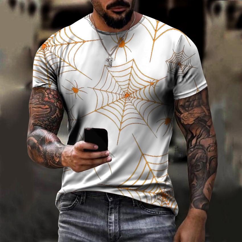 Футболки ужасов на Хэллоуин с кровавым 3D-принтом для мужчин и женщин, новые футболки с коротким рукавом, большие размеры Harajuku Y2k, топы, футболки, детская одежда