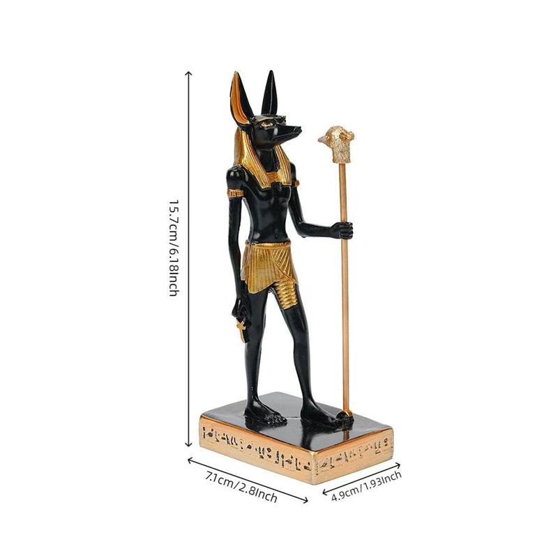 Anubis Statue Egyptian God of Death Mummy Sculpture Resin Figurine Home Office Decor Gift for Mythology Lovers Halloween Gift