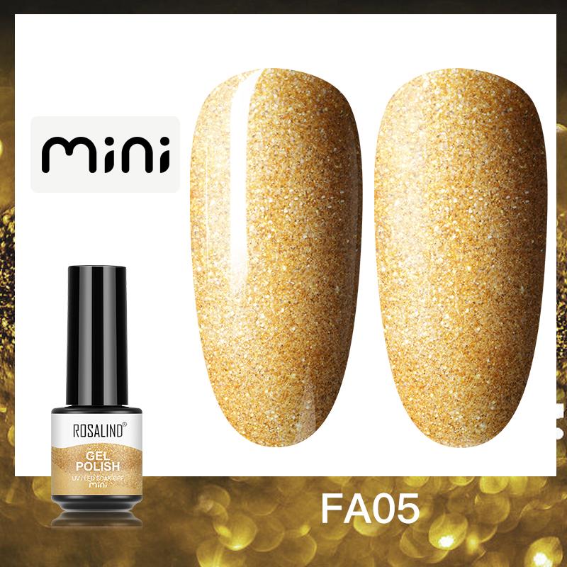 ROSALIND Красочный УФ-гель для ногтей, блестящий алмазный блестящий лак, гель-лак, замачиваемый УФ-коричневый гель для ногтей