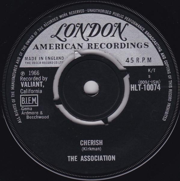 7inch Record ASSOCIATION - Cherish / Don't Blame It On Me HLT10074 London Records 1966 UK Rock Used