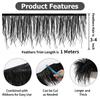 1 Meter Ribbon Tassel Natural Ostrich Feathers Sewing Decoration Fluffy Texture Feather Plumes Ribbon Selvage Apparel Fabric