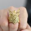 Punk Stainless Steel Goat Rings Men's Retro Gothic Lucifer Pentagram Goat Head Skull Ring Fashion Unique Charm Jewelry