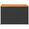 Vidaxl Stoliki Ogrodowe, 2 Szt, Czarne, 55X34X37Cm, Rattan Pe I Drewno