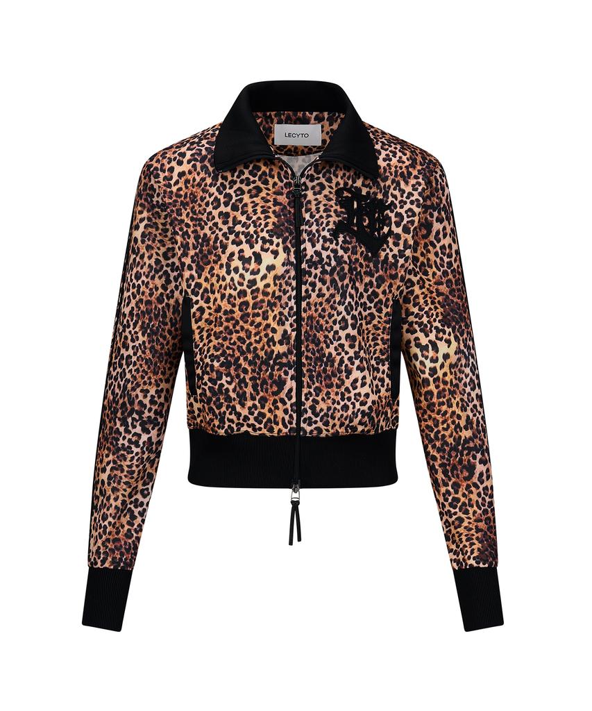 Lecyto Leopard Track Zip-Up Jacket_[Brown]
