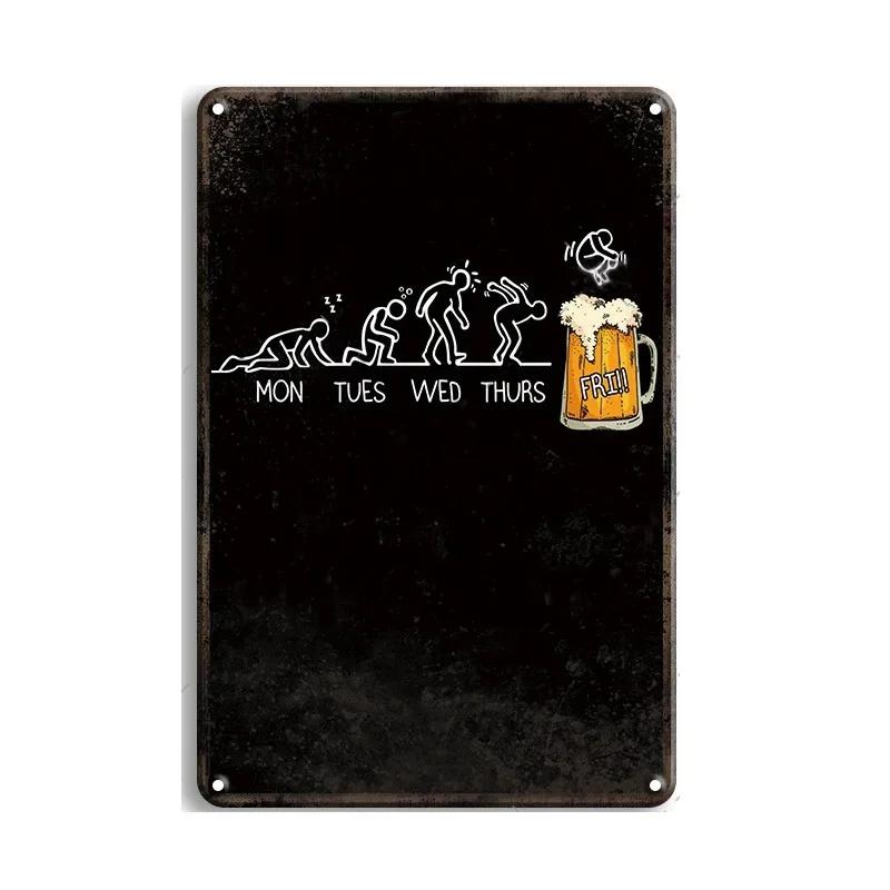 Винтажные приветствия, пиво, коктейль, жестяные вывески, декор, плакат, металлические вывески, настенная жестяная тарелка, живопись, человек, пещера, бар, кафе, художественные таблички, украшение