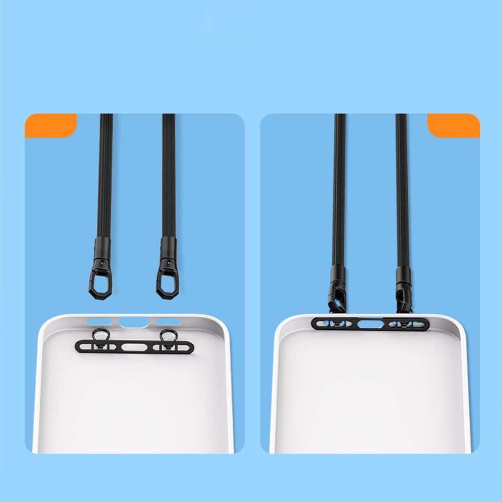 Ultra-thin Phone Lanyard Tab Double Buckle Gasket Phone Case Hanging Rope for Mobile Phone