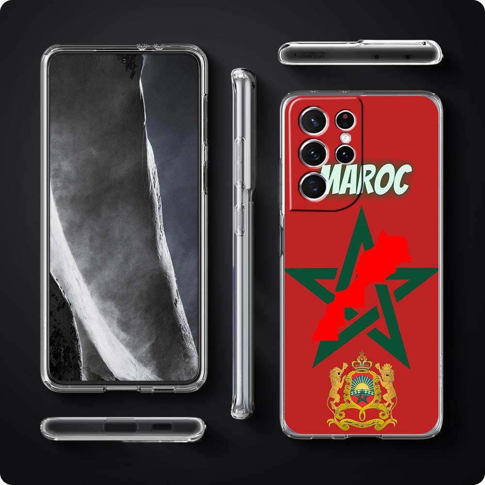 Флаг Марокко Maroc Марокко Паспорт Чехол для телефона для Samsung Galaxy S25 S24 Plus S23 FE S22 S21 S20 Ultra 5G S10 S10E Прозрачный чехол