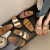 Кожаные пробковые шлепанцы на платформе женские для улицы летние новые Boken крутые шлепанцы