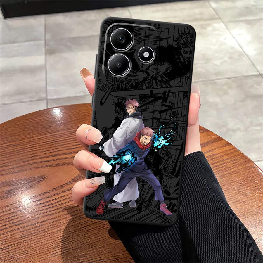 Чехол-бампер для телефона Xiaomi Redmi Note 11 13 12 Pro Plus 12S 10S 9s 10 9 8 Pro 11S с изображением из аниме J-ujutsu Cool Kaisen