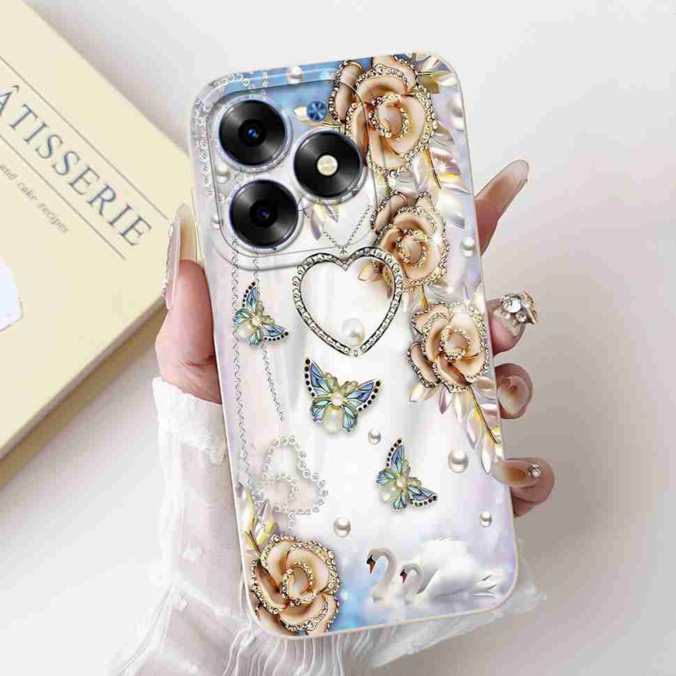 Розовый Кот Для Tecno Spark Go 2024 Чехлы BG6 Мягкий Силиконовый Чехол Для Tecno Spark 20 Spark20 SparkGo 2024 Корпус Чехол Для Телефона