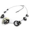 [J0476] - Designer Necklace 'Mélusine' Black Gray