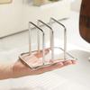 2 Sectional Cutting Board Holder Stainless Steel Chopping Board Organizer Kitchen Storage Rack