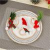 6pcs Christmas Napkin Rings Decoration Napkin Holder for Dining Table Enhancement Elegant Serviette Buckles Accessory