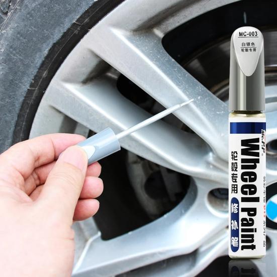 Car Rim Touch-Up Paint Wheel Touch-Up Pen Kit Super Adhesion Waterproof Compact Size Portable