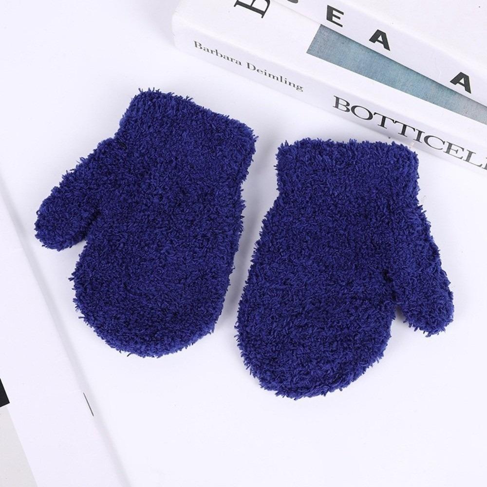 Windproof Kids Warm Gloves Warm Short Gloves New Full Finger Gloves Autumn and Winter