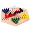 Wooden Parent-Child Educational Hexagonal Checkers Game Table