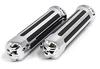 Szmsmy Universal Motorcycle Handlebar Skull 25mm Grips, Chrome,