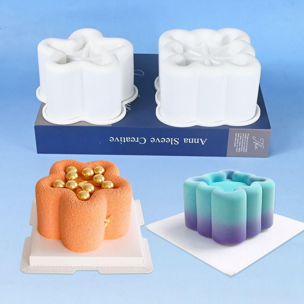 Star Shape Silicone Baking Moulds Flower Shape Kitchen Tool DIY Mousse Cake Mold  For Baking
