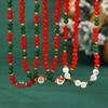 2/3/4pcs/set Santa Rice Beaded Chain Cartoon Cartoon Pendant Choker  Women
