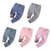 Kids Autumn Winter Warm Pants Solid Color Thickened and Padded Legging
