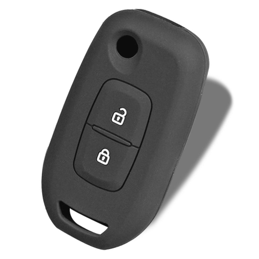 Силиконовый Чехол-Колпачок для Ключа для Renault Logan 2 Captur Sandero Stepway Duster 2019 2020 2-кнопочный Чехол для Автомобильного Ключа Автоаксессуары