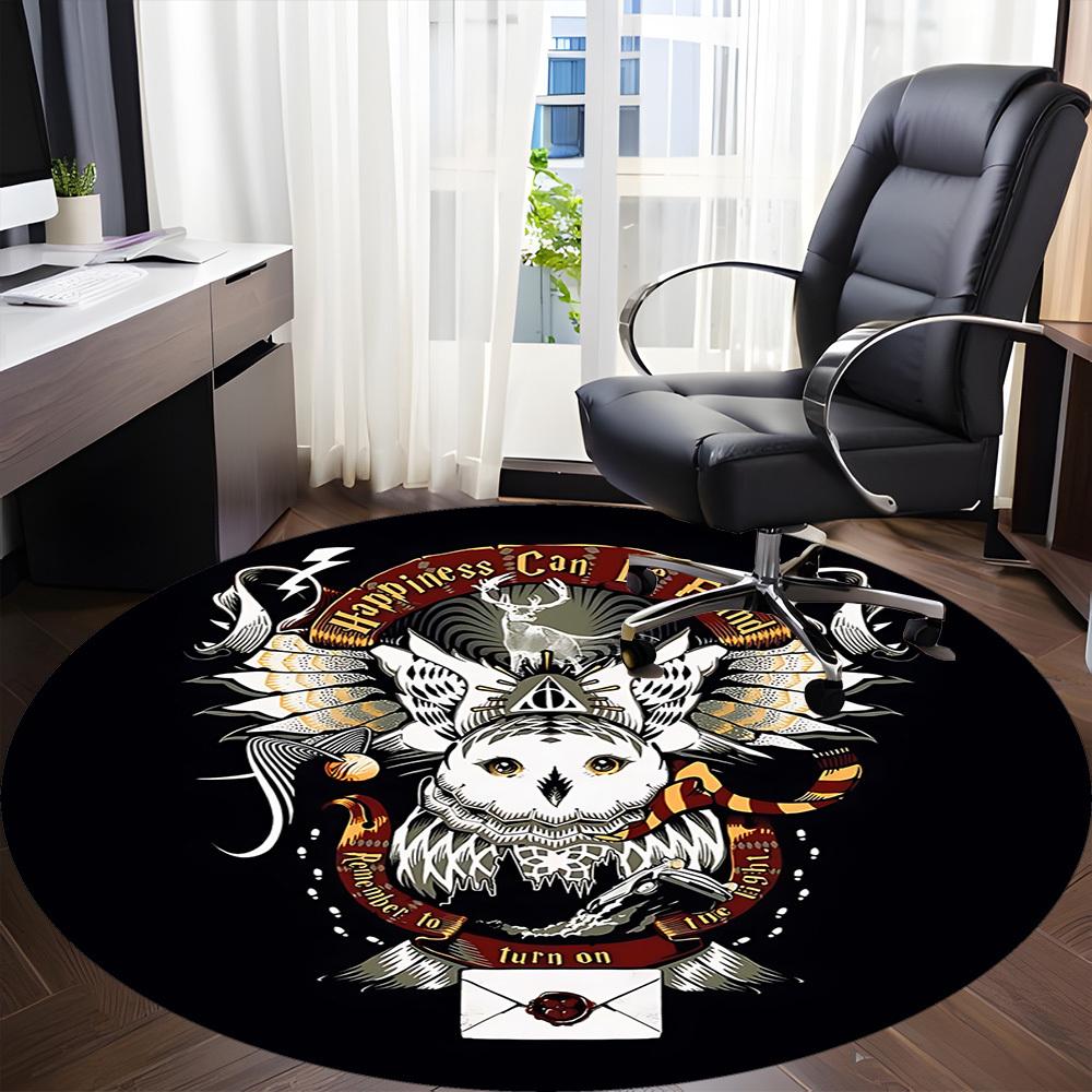 1pc Office Round Area Rug, Under Office Chairs Bedroom Living Room Home Decor a0926093
