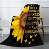 Butterflies And Sunflowers Blanket Soft Warm Throw Blanket Nap Blanket For Couch Sofa Office Bed Camping Travel Multipurpose Gift Blanket For All